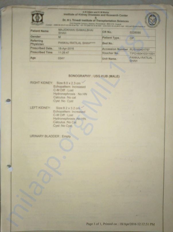 sonography report