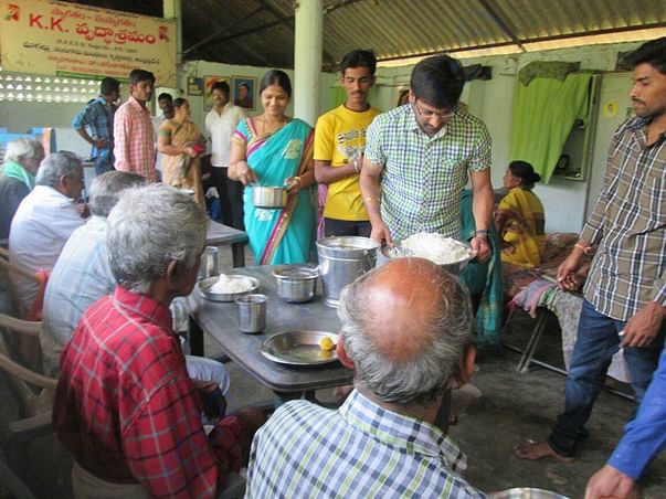 A charity programme conducted by Chaitanya junior college, Nandigama