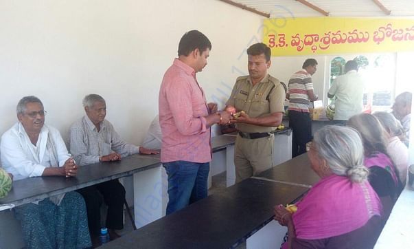 Sri. Tulasi ramakrishna Sub Inspector conducted a charity programme.