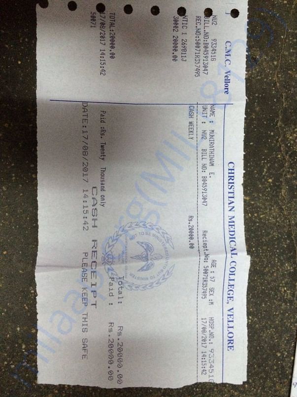 One of the bills for evidence