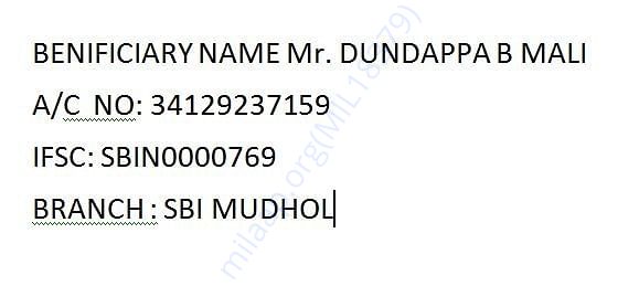 Bank Account Details