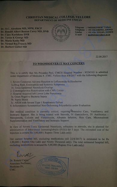 Document given by cmc vellore.