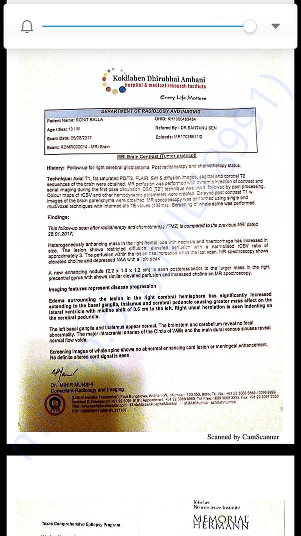 Medical certificate