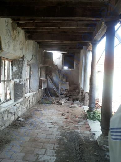 the tiles and walls damaged