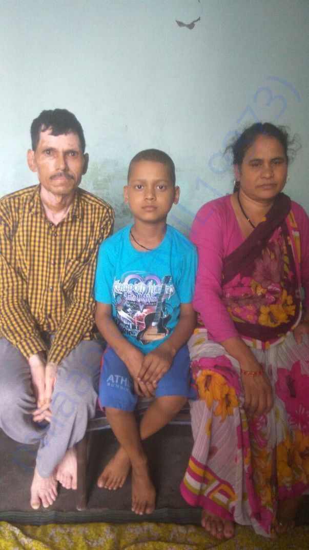Ayush with his parents