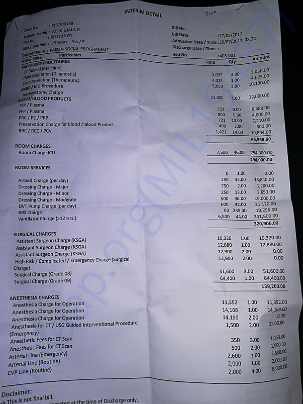 Hospital Intrim Bill