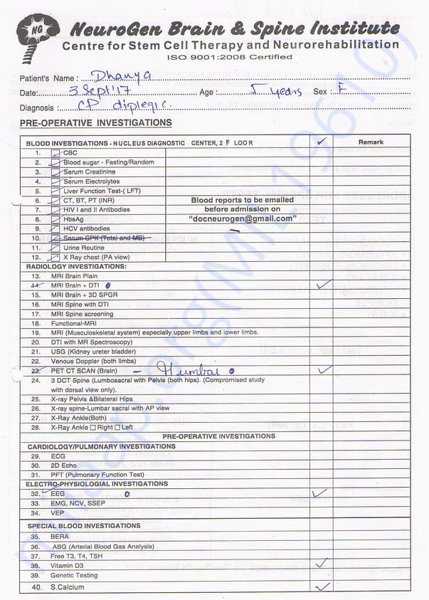 neurogen hospital tests(current)