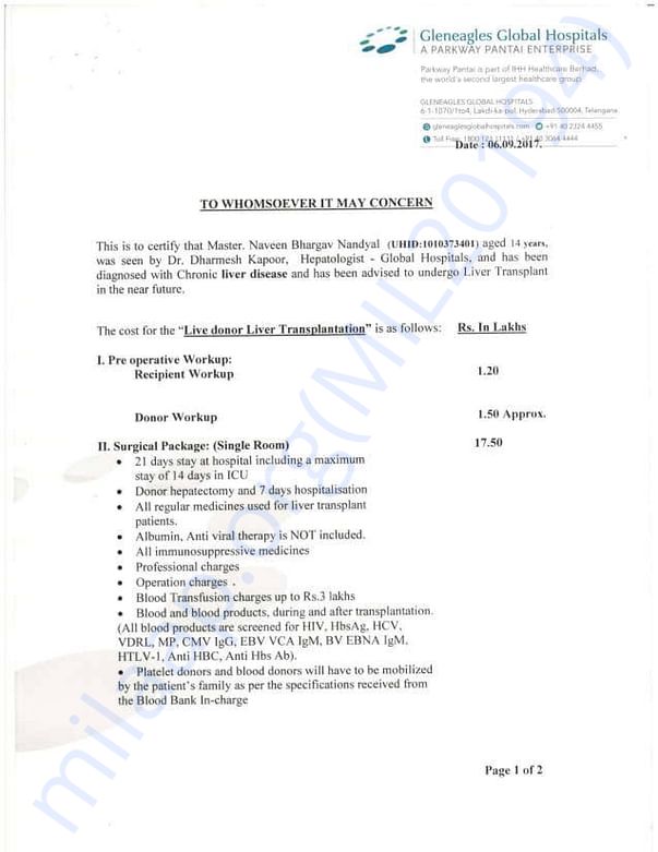 Estimation Letter
