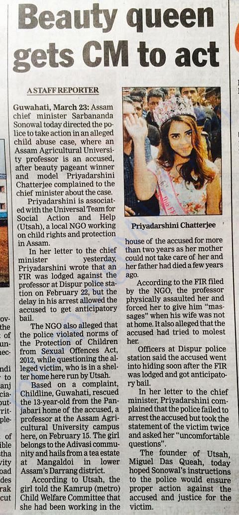 Miss Indian Anti-Child Sexual Abuse Campaign