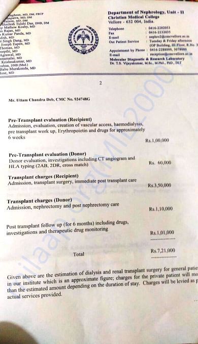 Transplant Estimate