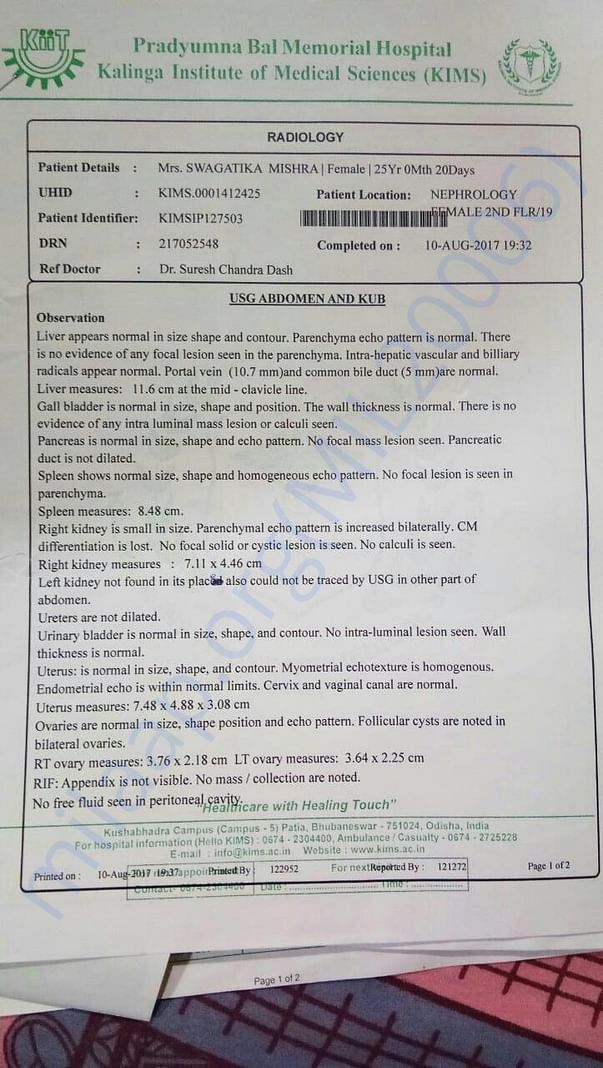 Radiology Report