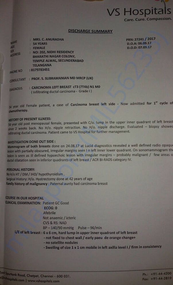 Medical summary