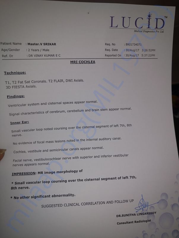 MRI scan reports