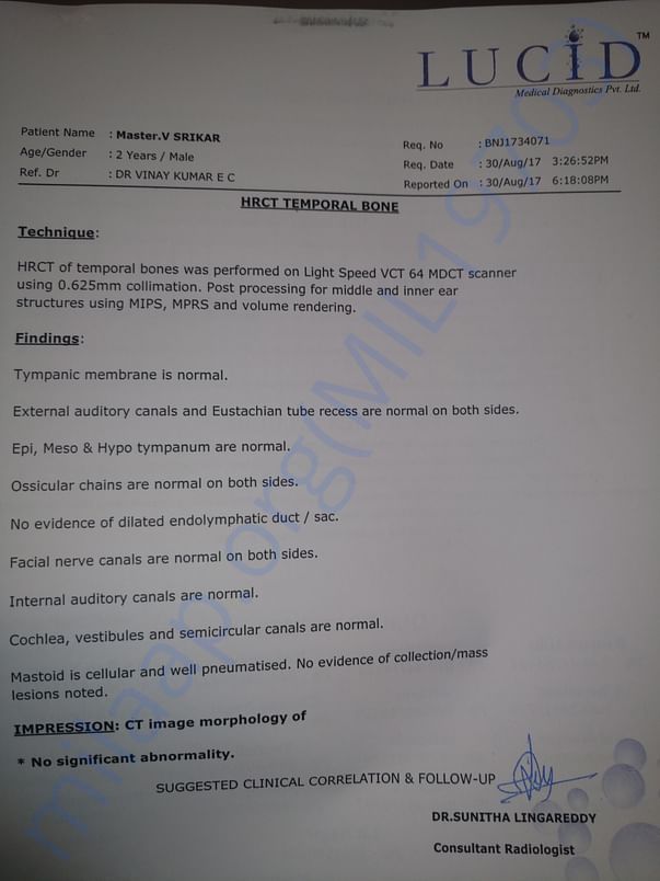 CT scan reports