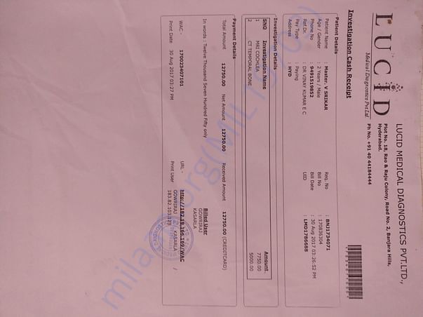 CT and MRI scan bills