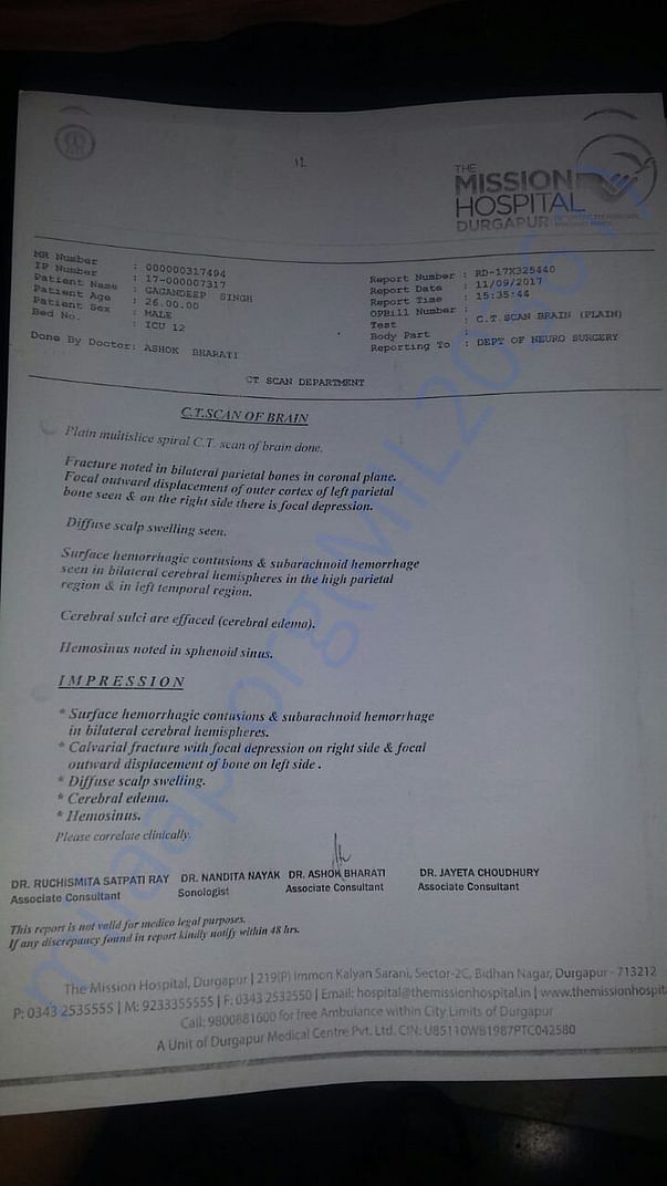 CT Scane Report
