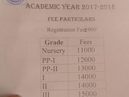 Schools fees for the academic year 2017-18 in hyderabad for foundation