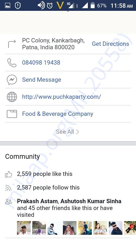 Facebook page with 2500+ likes , https://m.facebook.com/PuchkaParty