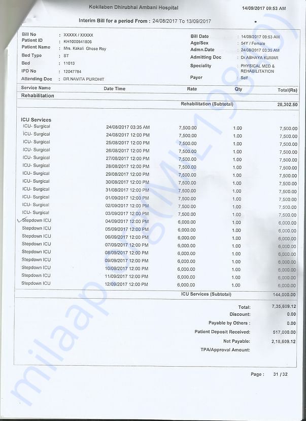 Interim Bill - Last Page (Amount Payable)