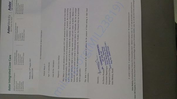 Ref letter from Hospital for 6L earlier