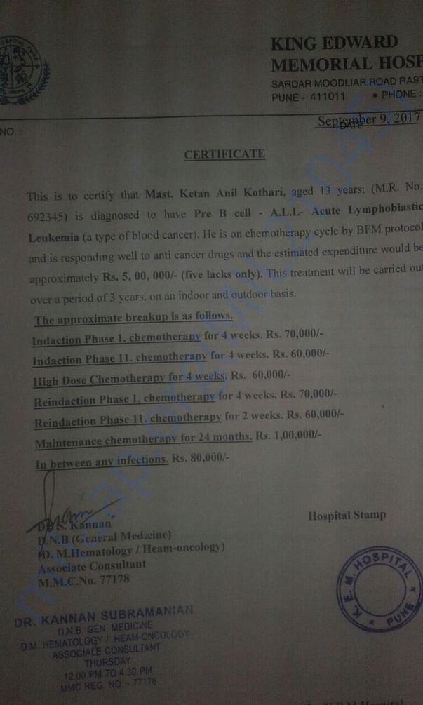 Doctor's Certificate