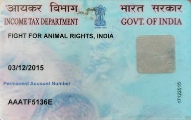 Pan Card of FFAR India