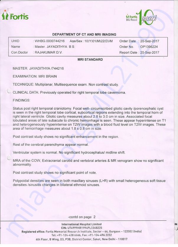 CT & MRI Report 2