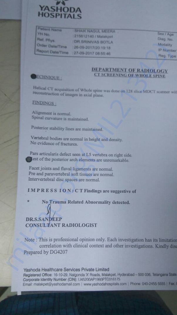 Scanning report