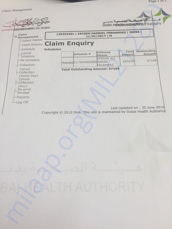 Claim Bill