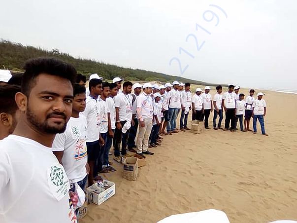 Team on beach