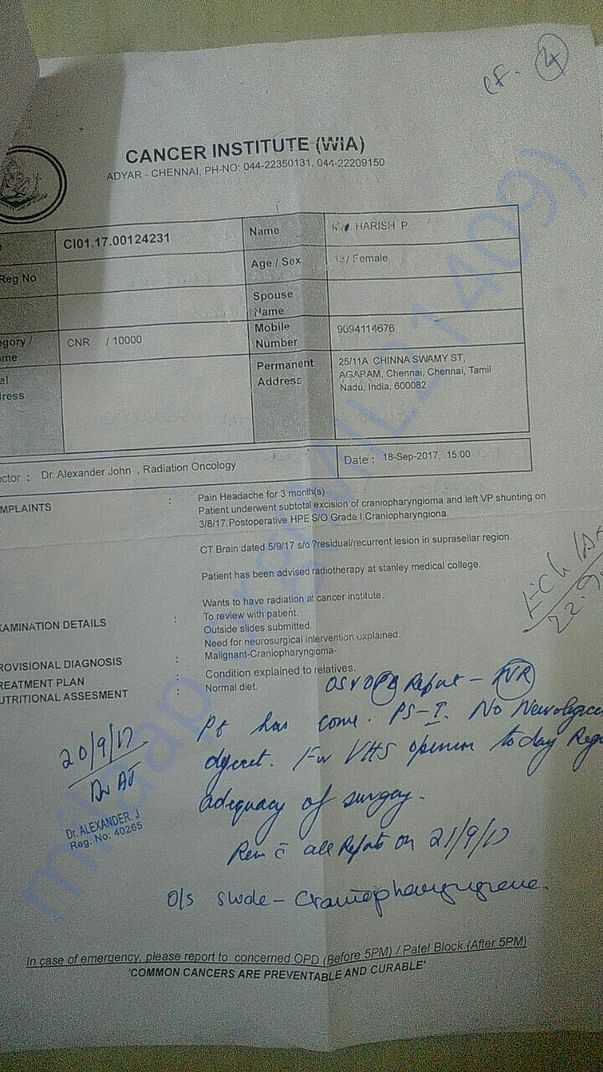 Hospital document
