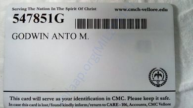 Patient ID Back side