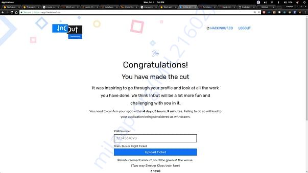 acceptance letter