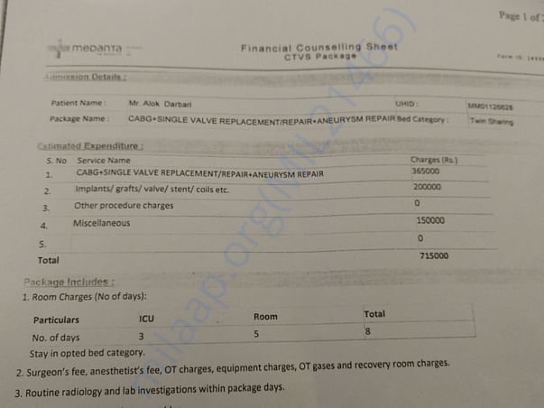 Cost estimate