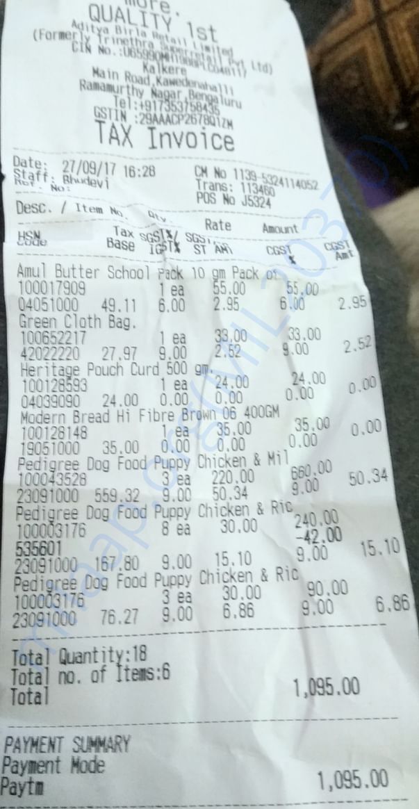 Food expenses