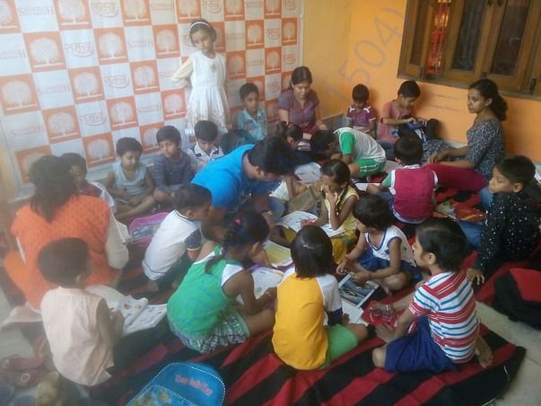 Students at center