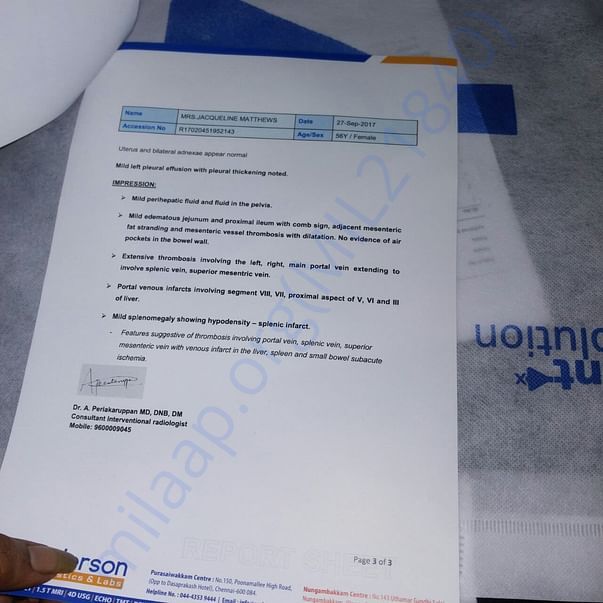 CT scan report