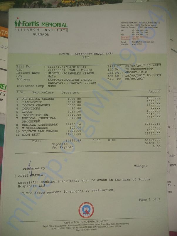 medical bill