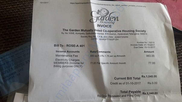 maintenance bill