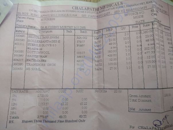 Medical bill