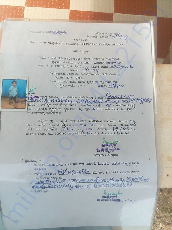 Physically Disabled Cerificate