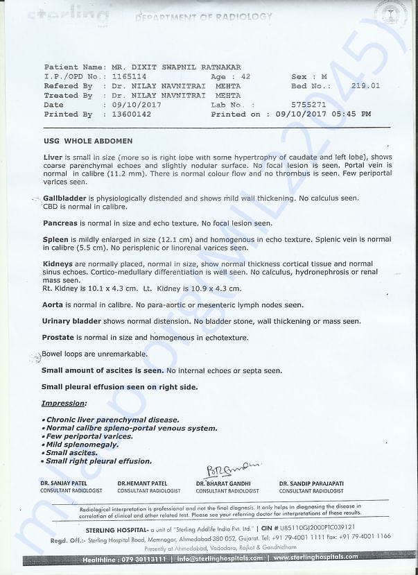 sonography report