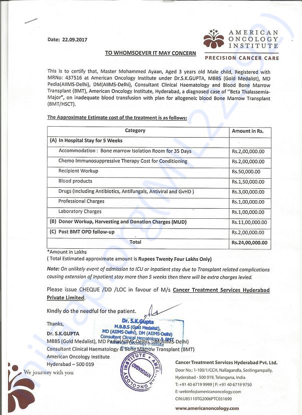 Estimation Letter