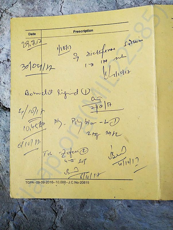 Prescribed medicines by Regional Cancer Centre Agartala