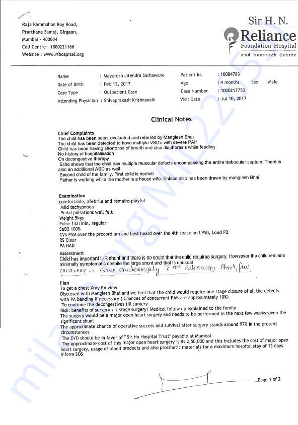 Hospital Notes