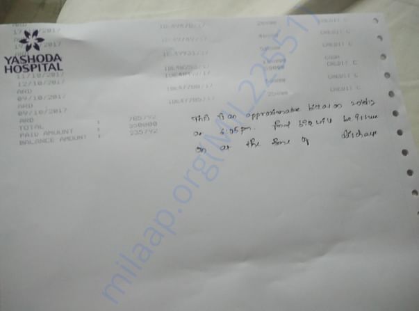 Provisional expenses details