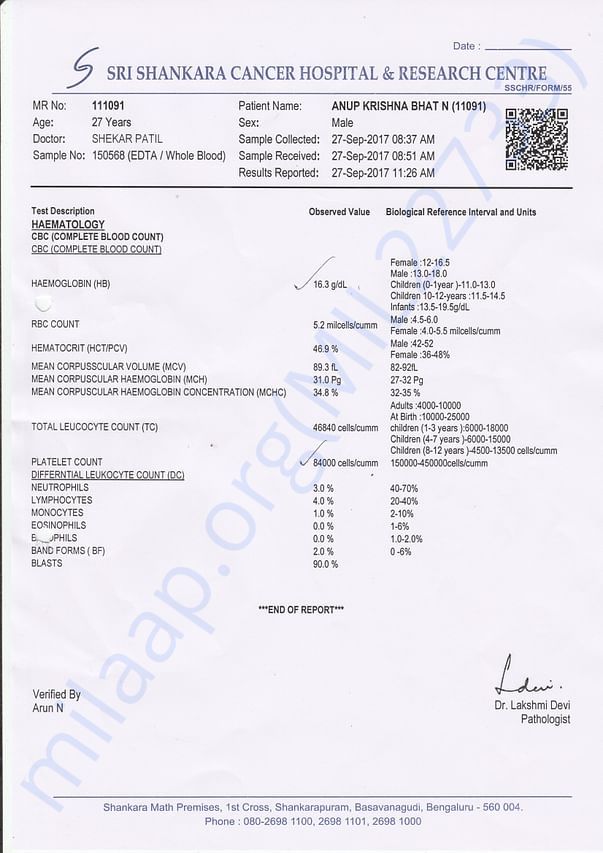 Relapse report Pg1