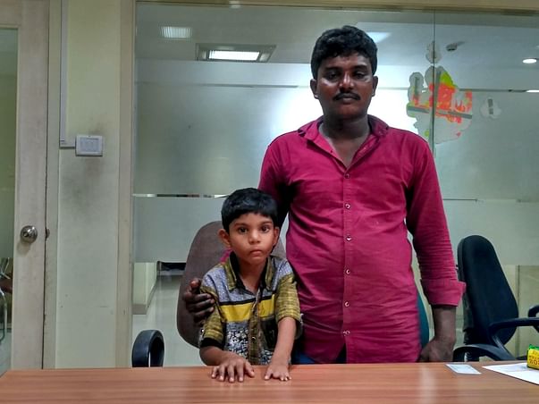 6-year-old Goutham with a deformed hand struggles to get by