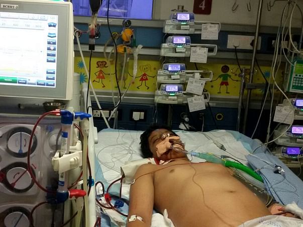 13-year-old Mujeeb is in a critical state in the ICU
