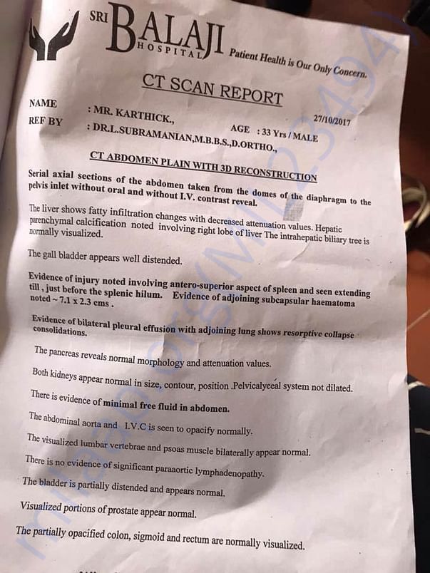 CT scan report